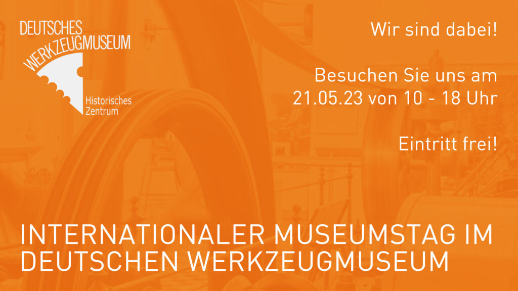 Altes Handwerk, moderne Technik, Vorführungen und selber ausprobieren. 
Wir sind beim internationalen Museumstag am 21.05.2023 im Deutschen Werkzeugmuseum mit dabei.